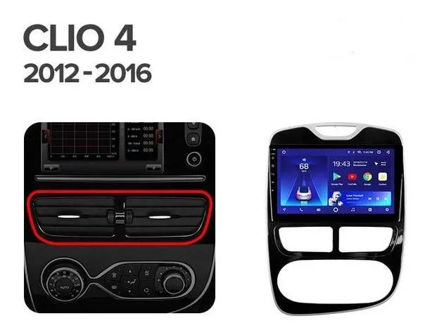 Car Dealz 10.2" Android 10.0 Renault Clio 4 BH98 KH98 2012 - 2016 In Dash Plus OEM Fascia
