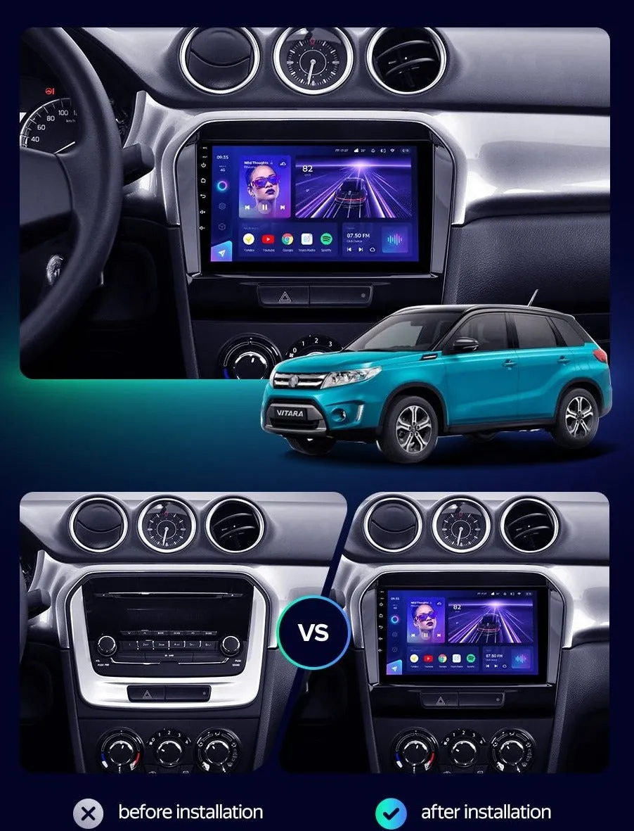 Car Dealz 10.2" Android 12.0 For Suzuki Vitara 4 2014 - 2018 In Dash Plus OEM Fascia