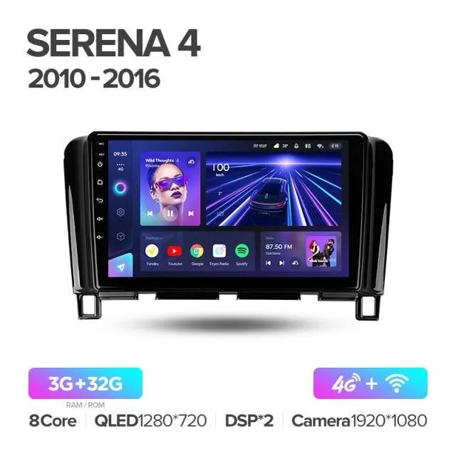 Car Dealz Elite 4G Data Model 10.2" Android 12.0 For Nissan Serena 4 C26 2010 - 2016 In Dash Plus OEM Fascia