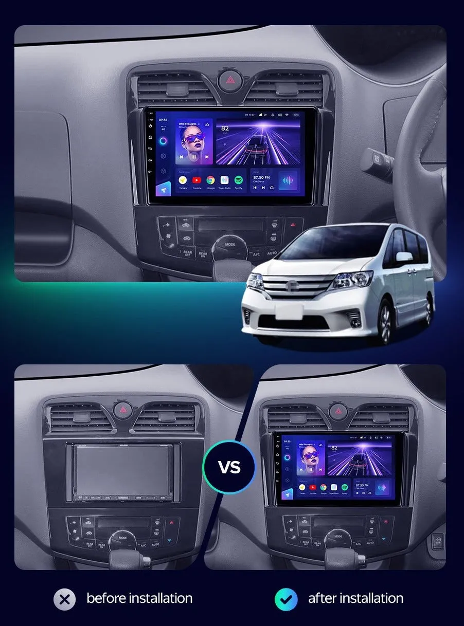Car Dealz Elite 4G Data Model 10.2" Android 12.0 For Nissan Serena 4 C26 2010 - 2016 In Dash Plus OEM Fascia