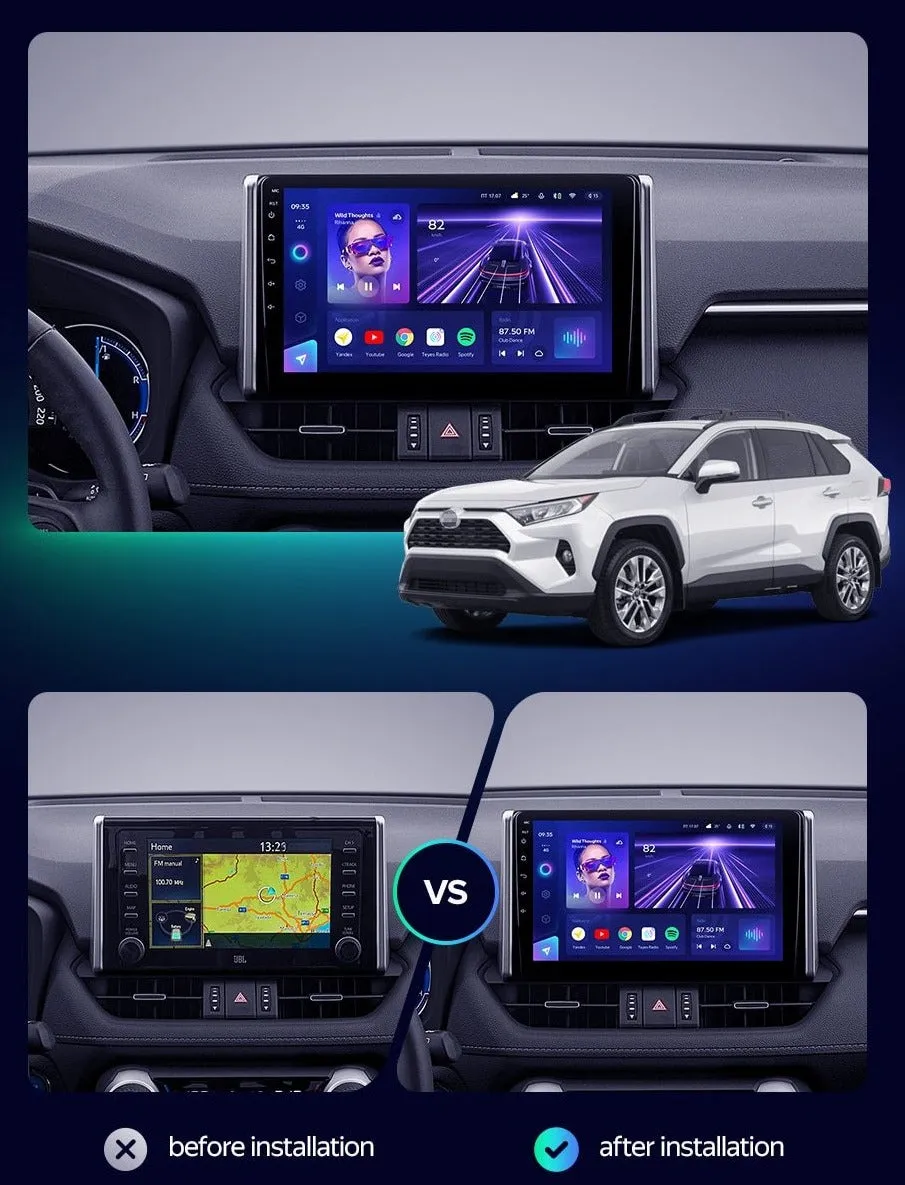 Car Dealz Elite 4G Data Model 10.2" Android 12.0 For Toyota RAV4 XA50 2018 - 2020 In Dash Plus OEM Fascia