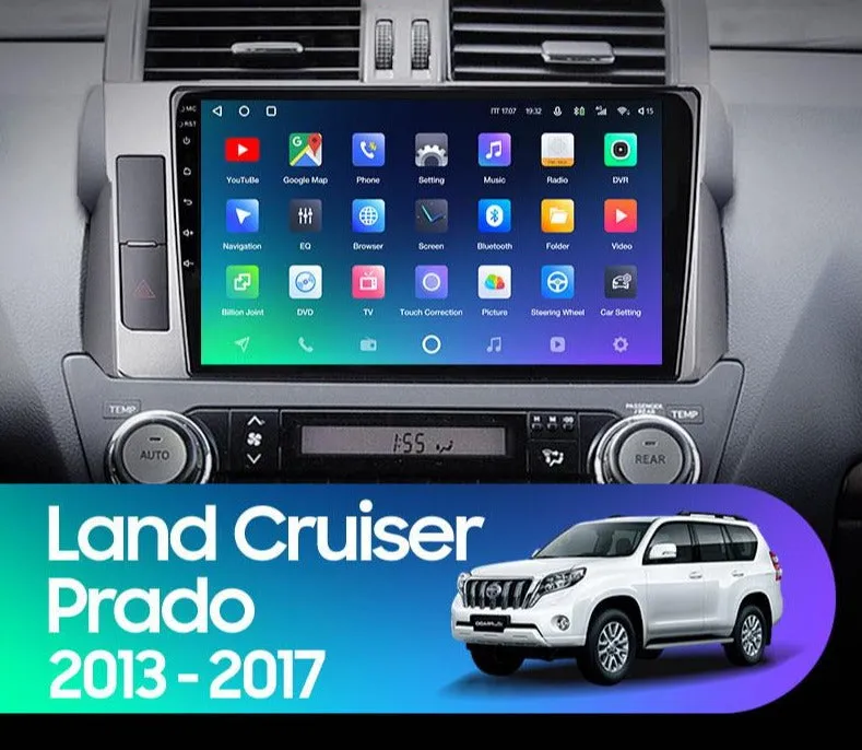 Car Dealz Premium Advanced 4G Data Model 10.2" Android 12.0 For Toyota Land Cruiser Prado 150 2013 - 2017