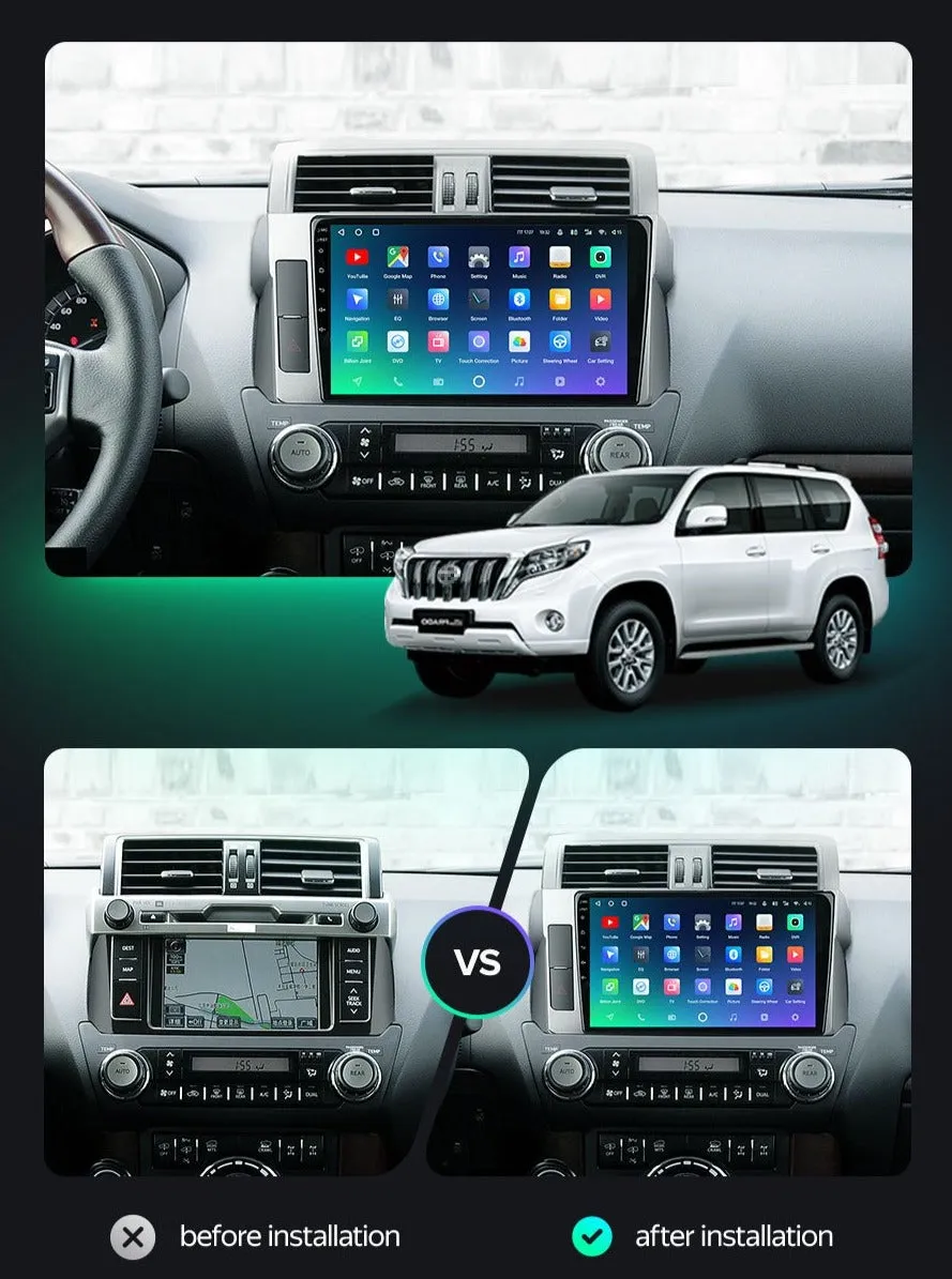 Car Dealz Premium Advanced 4G Data Model 10.2" Android 12.0 For Toyota Land Cruiser Prado 150 2013 - 2017