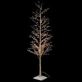 Champagne Beaded Tree Lit Warm White LEDs