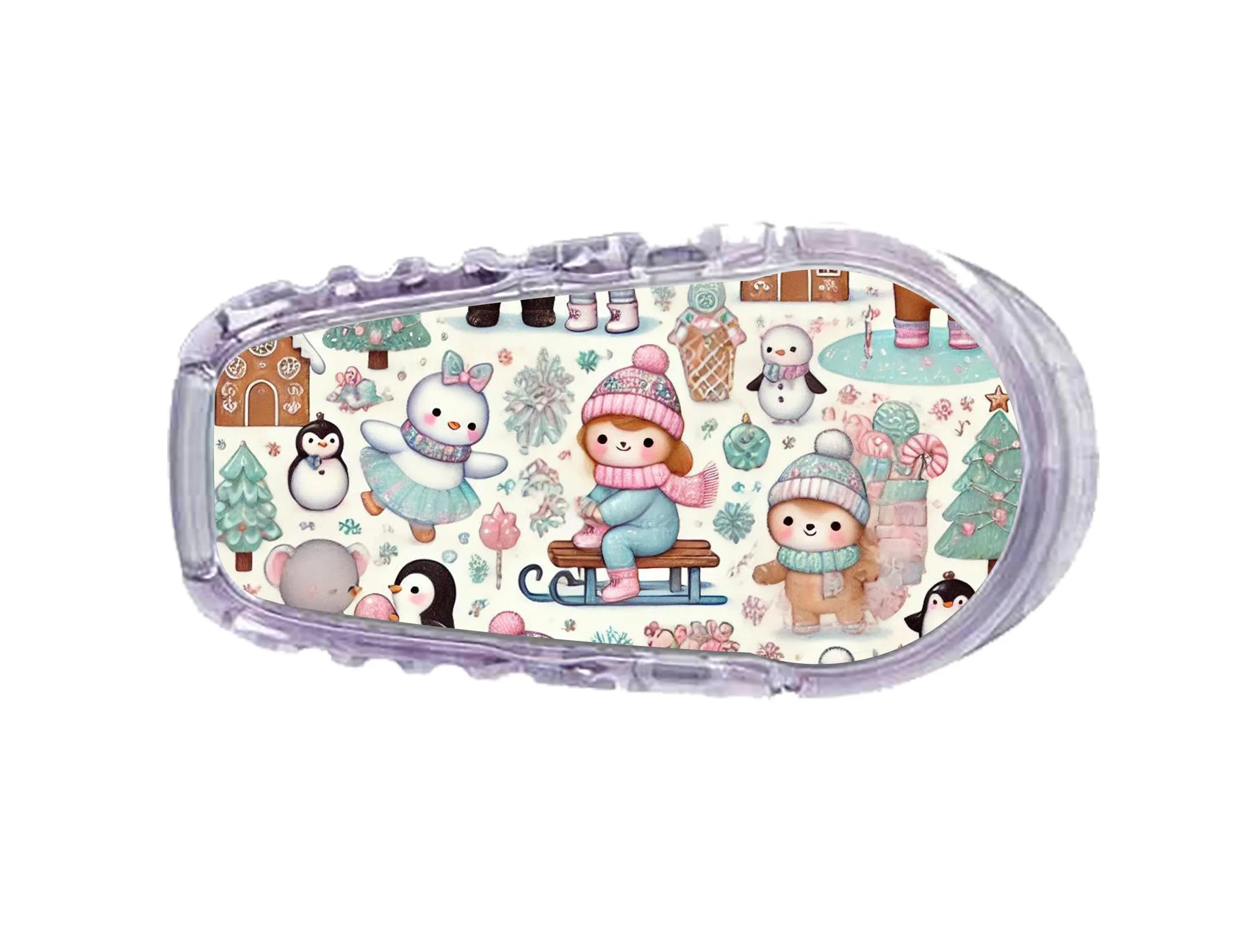 Christmas Scene Sticker for Dexcom G6 Transmitter