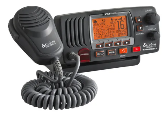 Cobra F77 Fixed VHF Marine Radio - Grey - In Stock