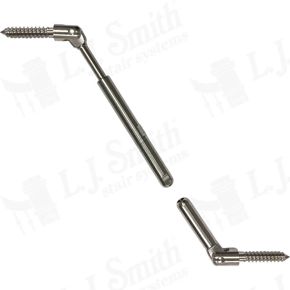 CR-WDFTGS-SS - Wood Rake Newel Fixed/Tensioner Pair