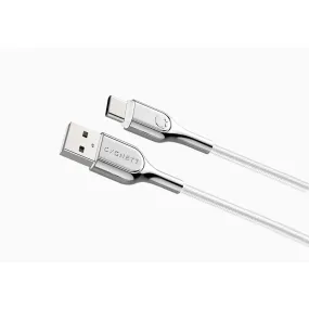 Cygnett Armoured 3AMP/60W 2.0 USB-C to USB-A Cable 2m (White)