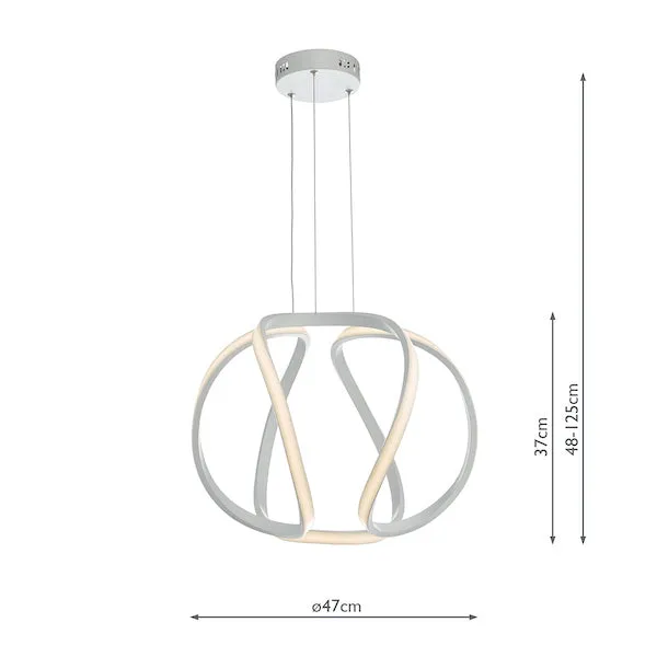 Dar Alonsa Led Pendant White Small