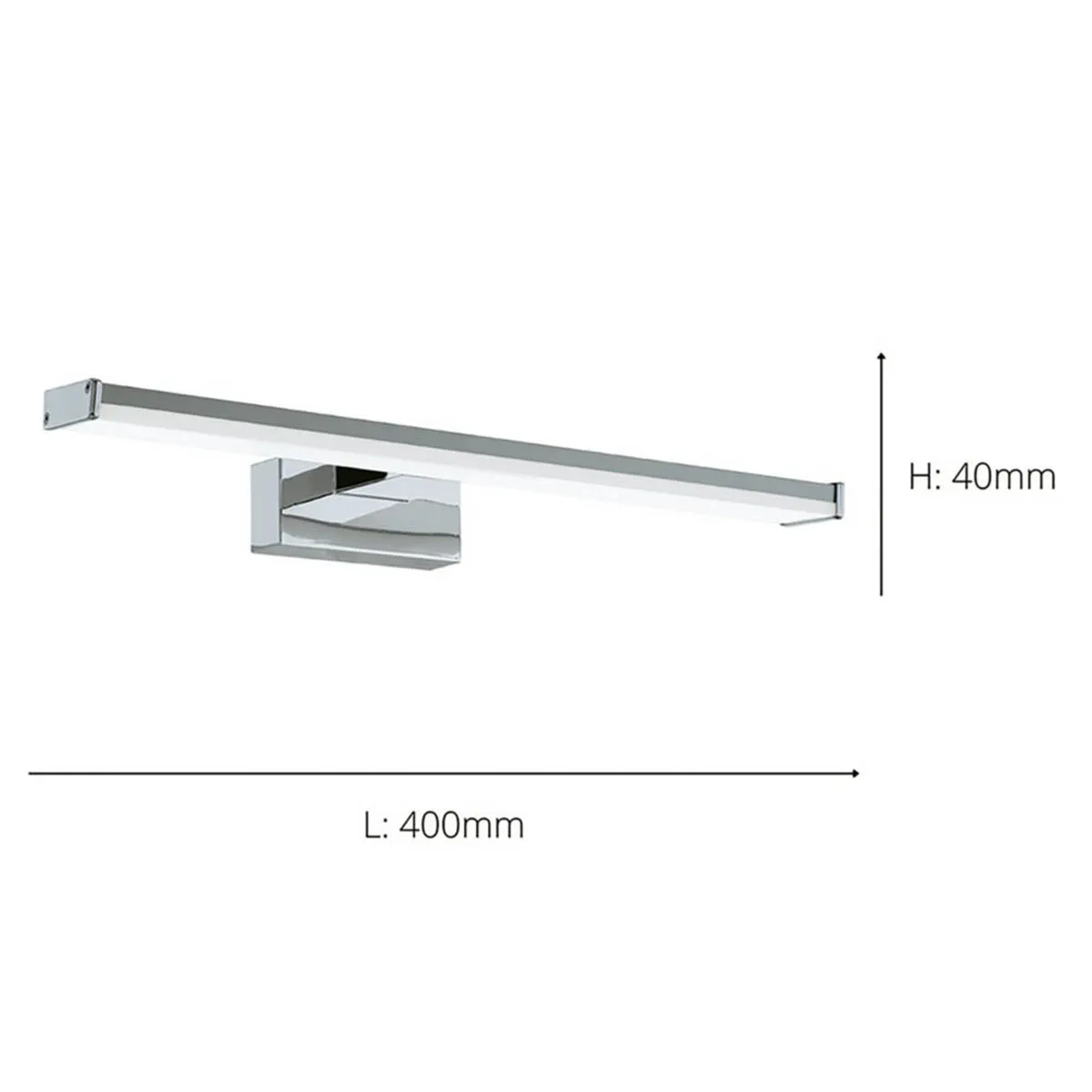 Eglo Bathroom Mirror Light Integrated LED Neutral White Aluminium Chrome Modern
