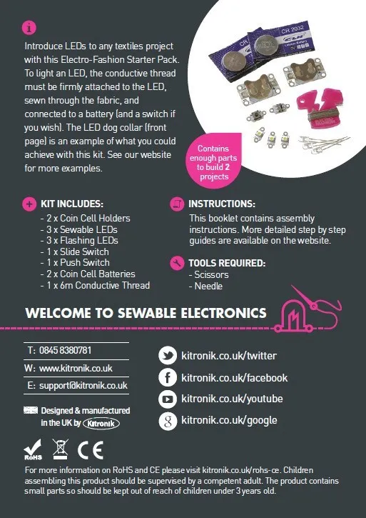 Electro-Fashion Starter Pack, Miniature Cell Holder