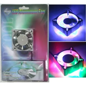 Evercool 60x60x25mm Multicolored LED Aluminum Fan-ALED6025