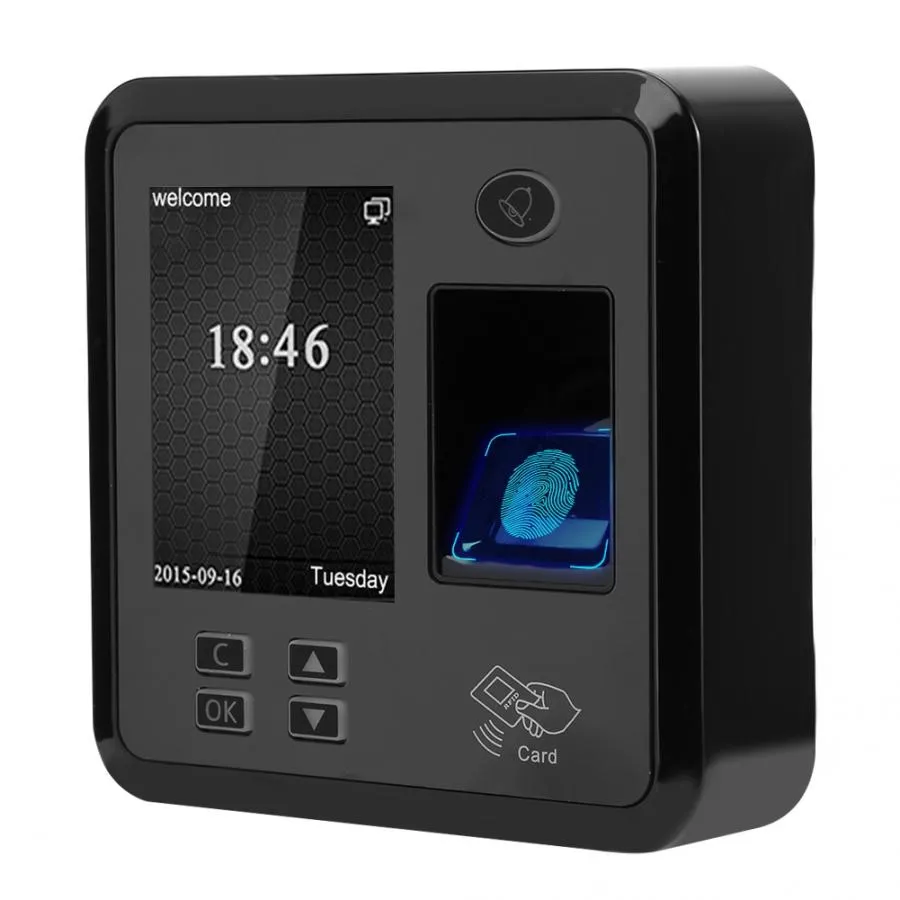 Fingerprint Sensor TCP IP 2.4in TFT 125KHZ Fingerprint RFID Card Time Attendance Machine Access Control System