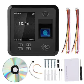 Fingerprint Sensor TCP IP 2.4in TFT 125KHZ Fingerprint RFID Card Time Attendance Machine Access Control System