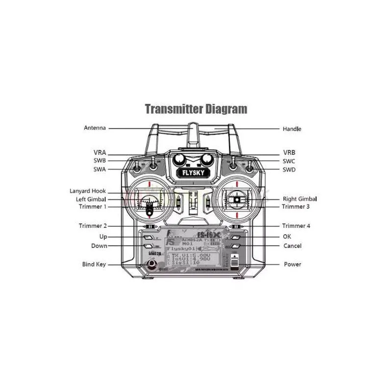FLYSKY FS-I6X TRANSMITTER AND RECEIVER SET