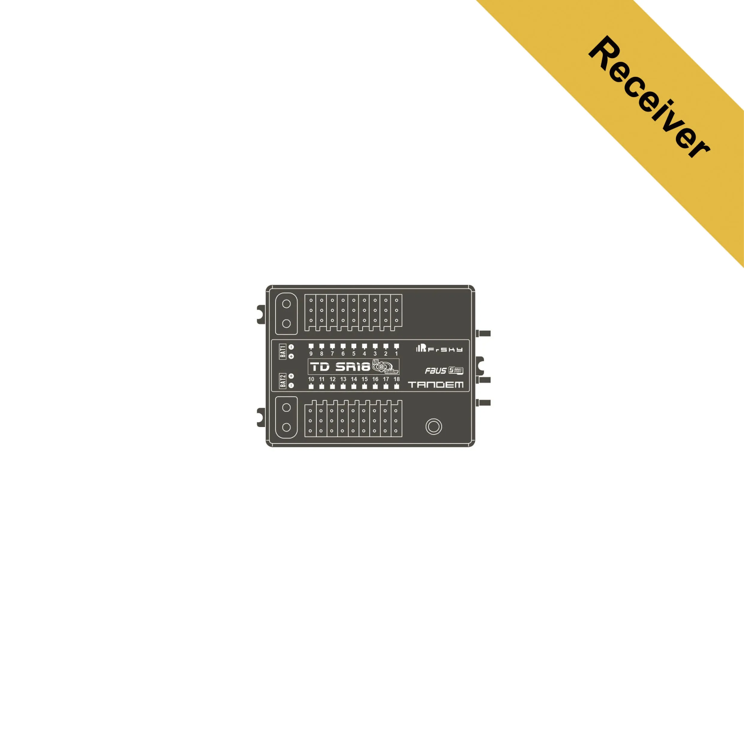 FrSky TD SR18 Tandem 18 Ch. Receiver With Stabilization