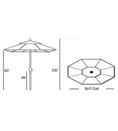 Galtech 8x11' Oval Replacement Cover