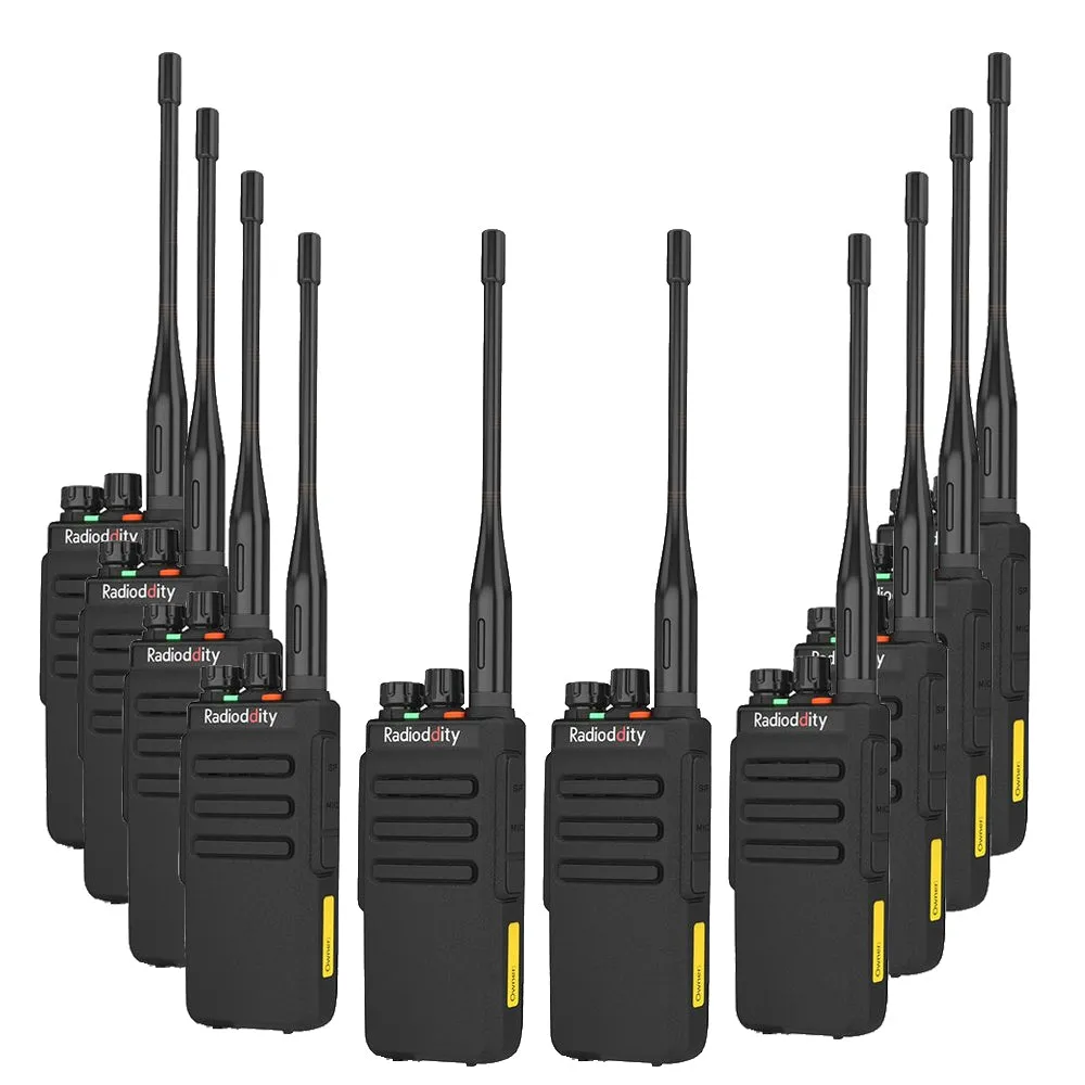 GD-77S DMR [10 Packs] | Dual Band | 5W | 2 Time-slot DMR | 2200mAh | with Cable [DISCONTINUED]