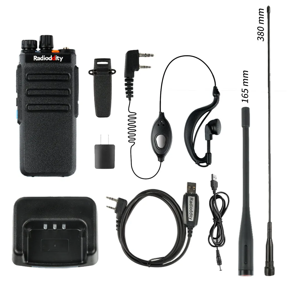 GD-77S DMR [10 Packs] | Dual Band | 5W | 2 Time-slot DMR | 2200mAh | with Cable [DISCONTINUED]