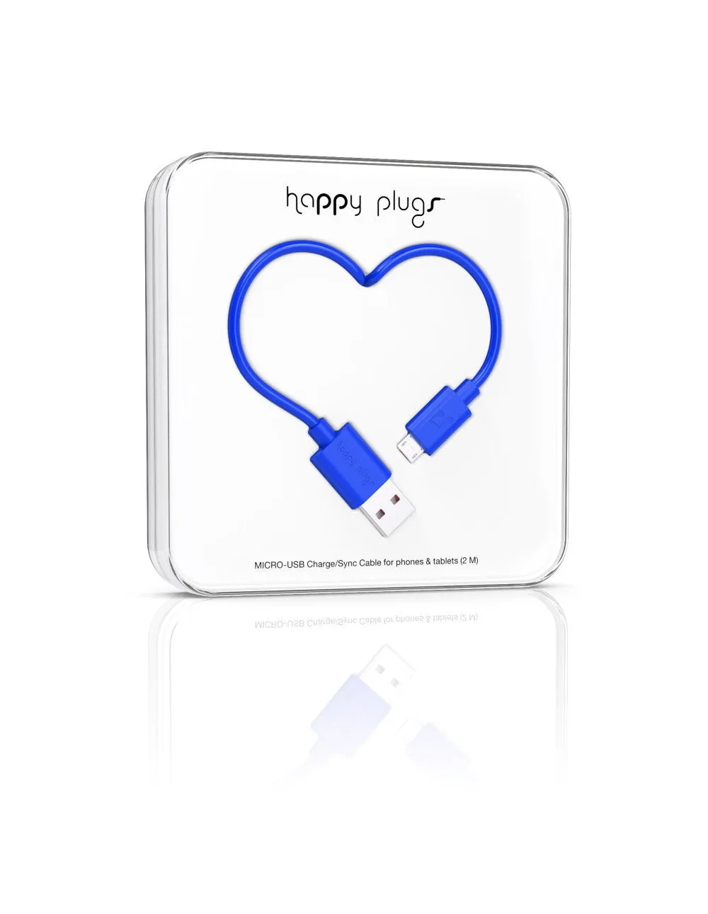 Happy Plugs Micro-USB Charge/Sync Cable - Cobalt
