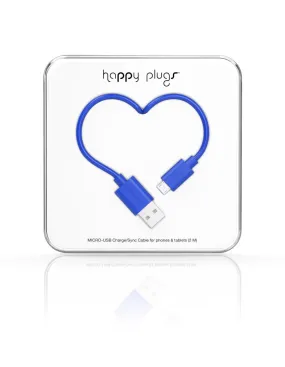 Happy Plugs Micro-USB Charge/Sync Cable - Cobalt