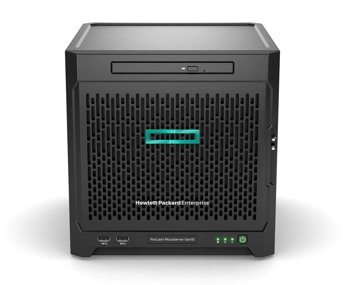 HPE ProLiant MicroServer Gen10 Entry Server, AMD Opteron X3216, 1.60GHz, 8GB Memory, 4LFF, 200W - 873830-S01