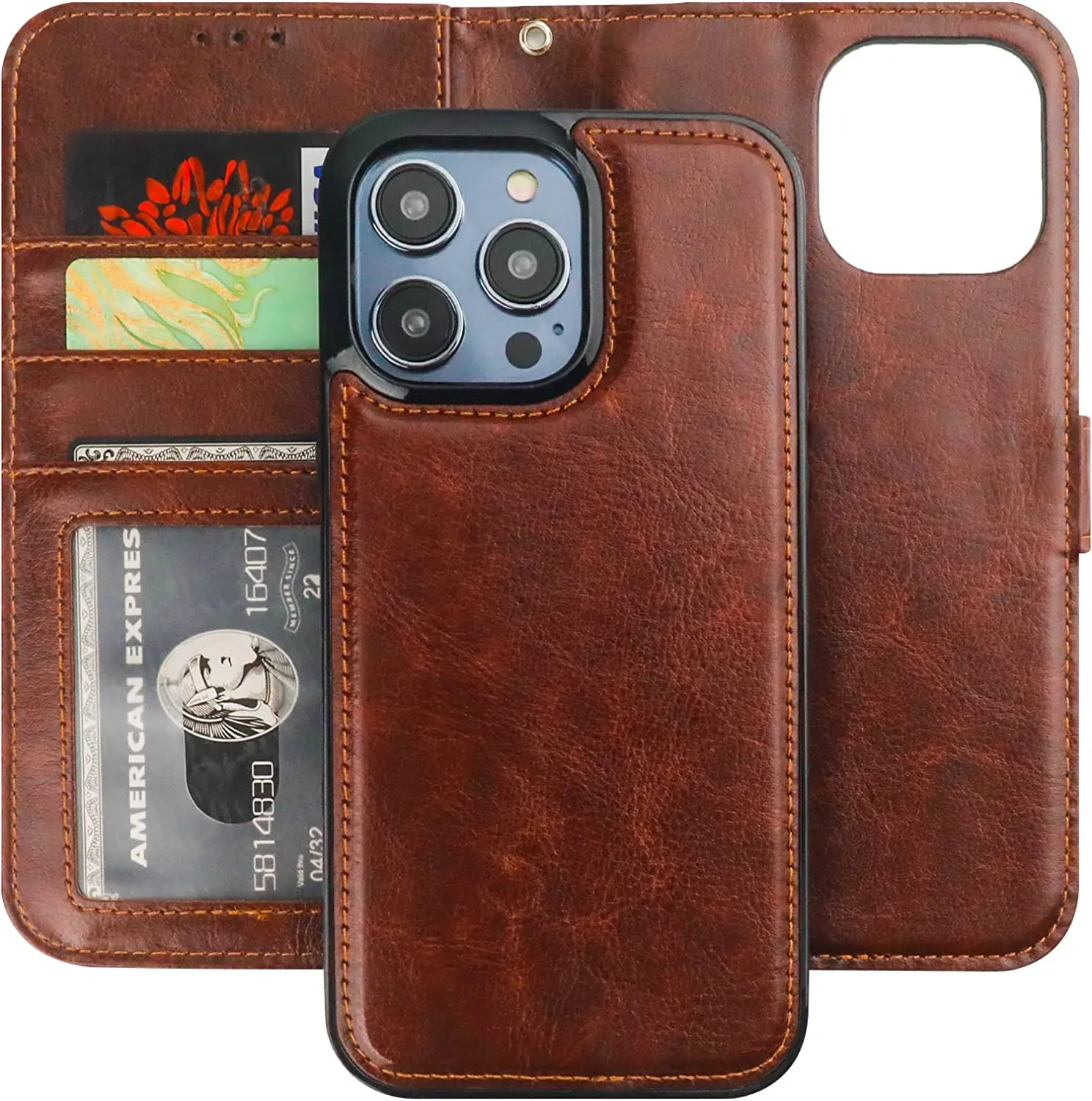 iPhone 14 Pro Max RFID Blocking Card Protective Cover 5G 6.7 inch Brown