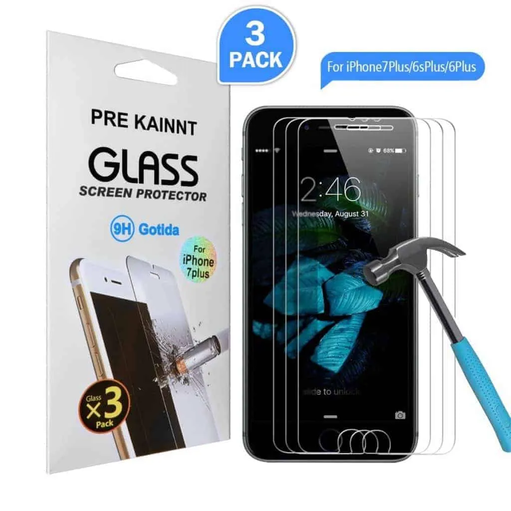 iPhone 7 Plus Screen Protector 3 Pack Gorilla Glass