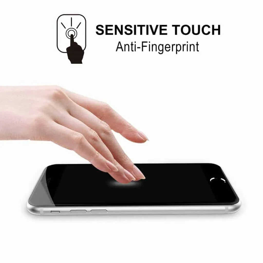 iPhone 8 Plus Tempered Glass Screen Protector (Black) 2-Pack Gorilla Glass