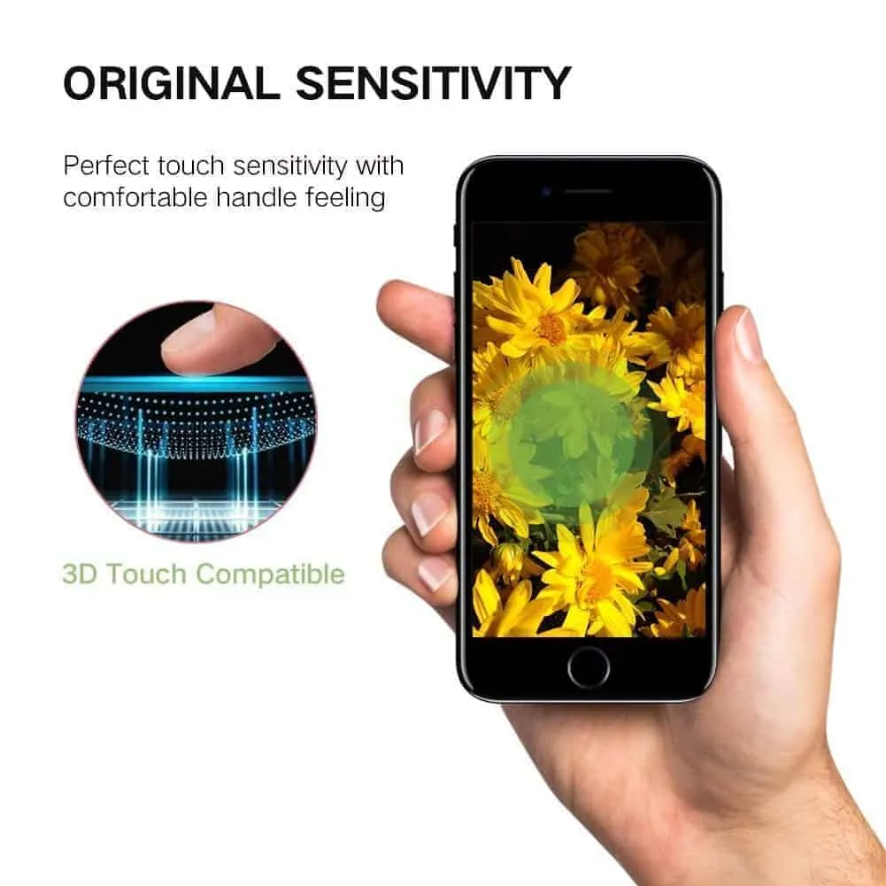 iPhone 8 Screen Protector 2 Pack Gorilla Glass Black