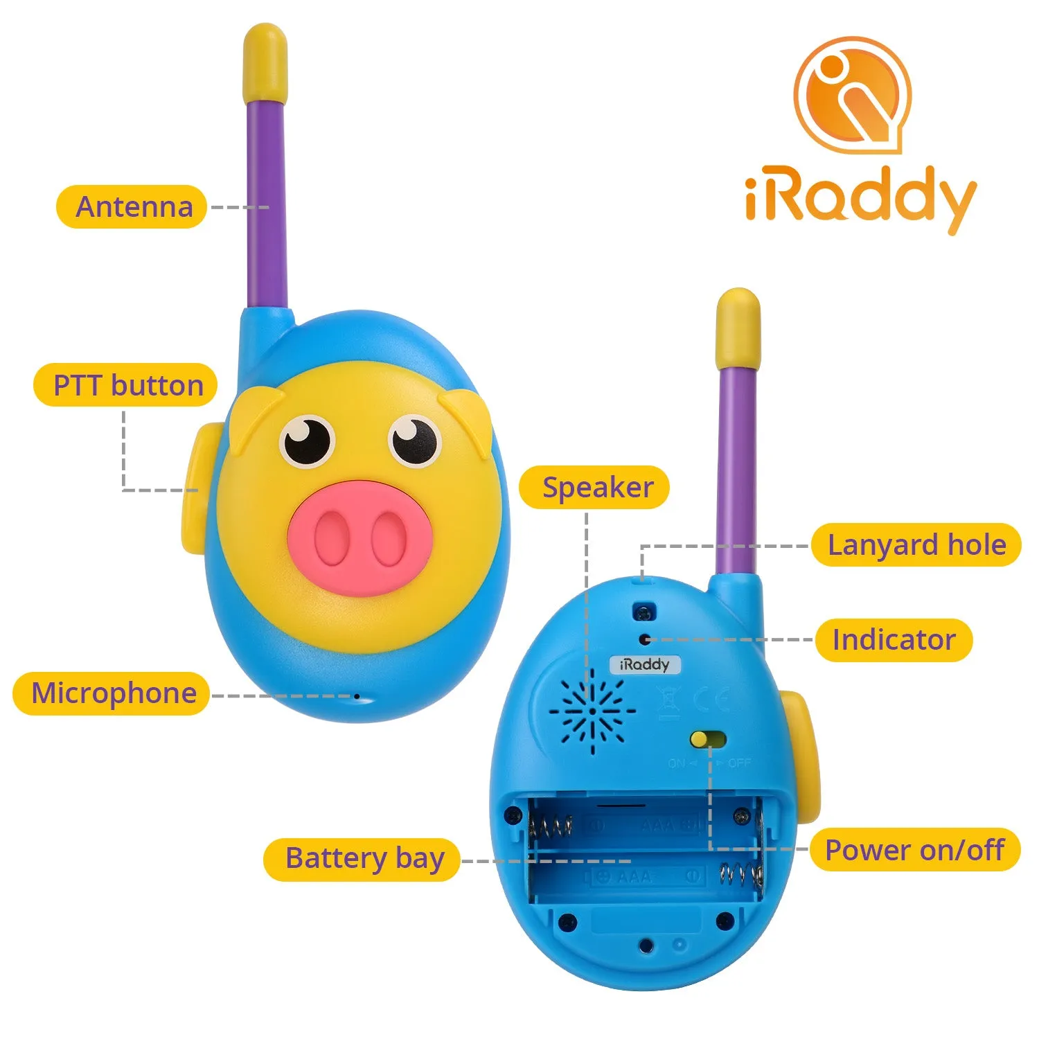 iRaddy KD10 Kids Walkie Talkie [1 Pair] [DISCONTINUED]
