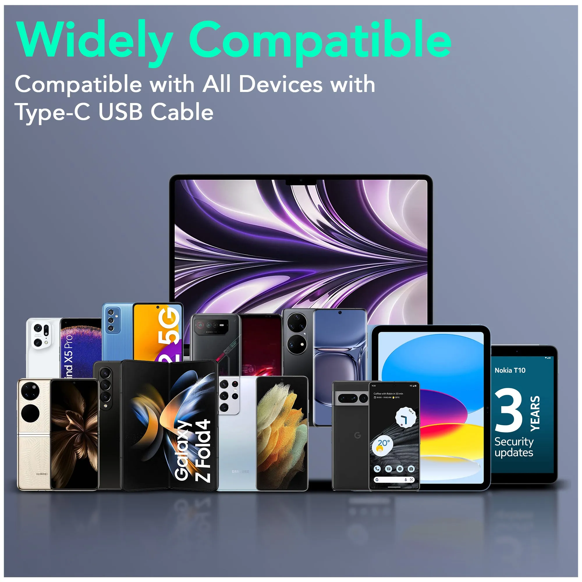 iSOUL Premium USB C to C Cable PD 60W 3A Type C Charger Data Sync Lead