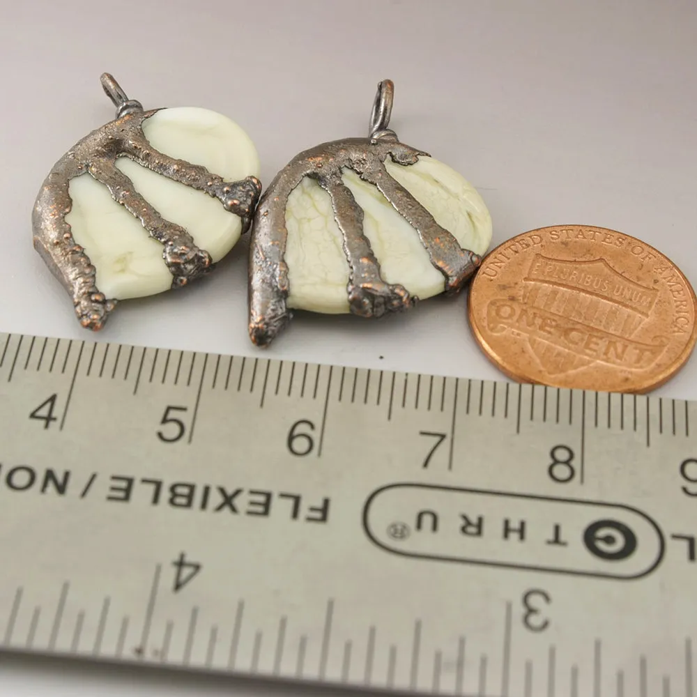 Ivory Batwings with Copper Electroforming