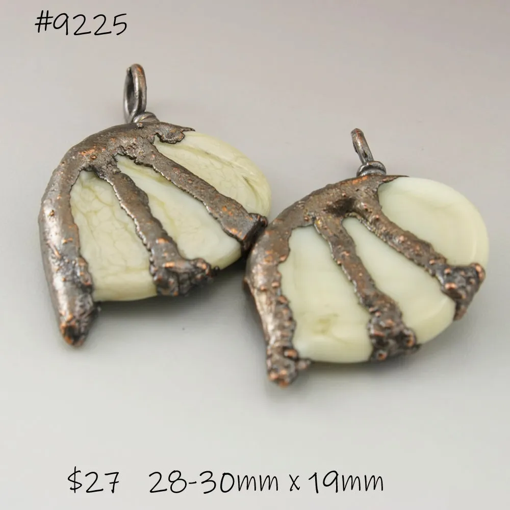 Ivory Batwings with Copper Electroforming