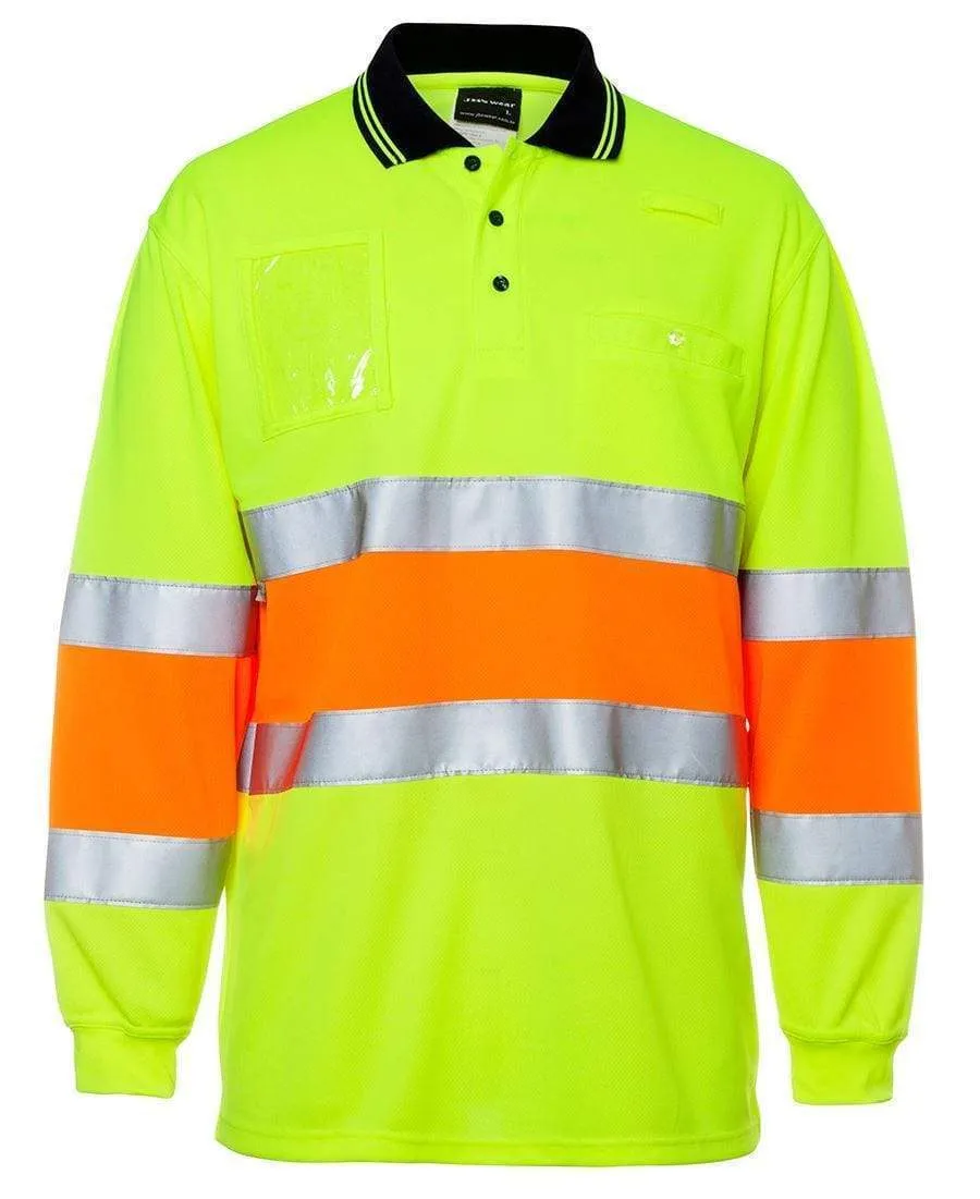 JB'S Hi-Vis Bio Motion Long Sleeve Polo with 3M tape 6QTDP
