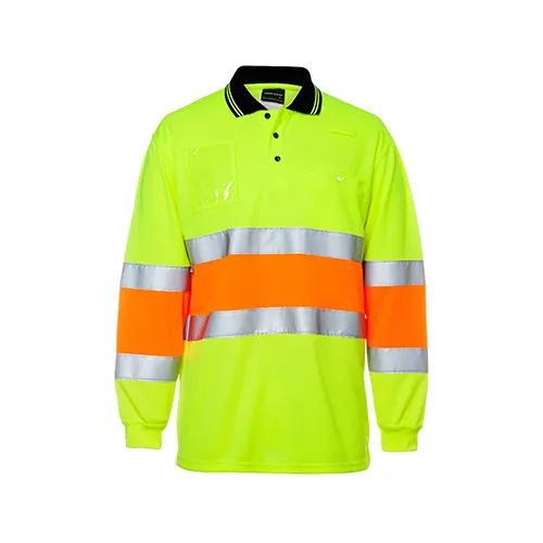 JBs Wear | Hi Vis Biomotion Day & Night Long Sleeve Polo | 6QTDP