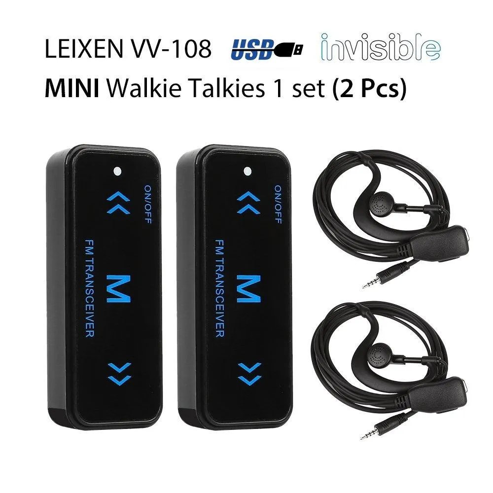 LEIXEN VV-108 Super MINI Walkie Talkies USB (1 Pair) [DISCONTINUED]