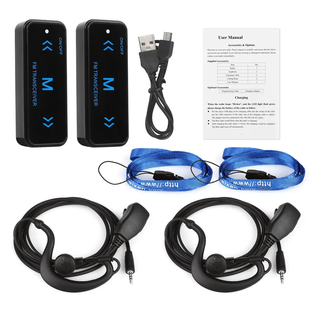 LEIXEN VV-108 Super MINI Walkie Talkies USB (1 Pair) [DISCONTINUED]