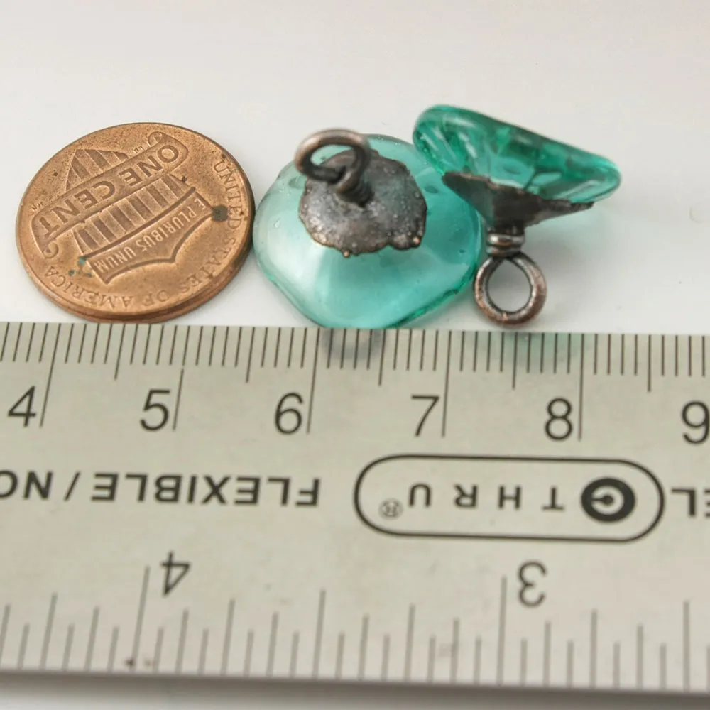 Light Green Bellflowers with Copper Electroforming