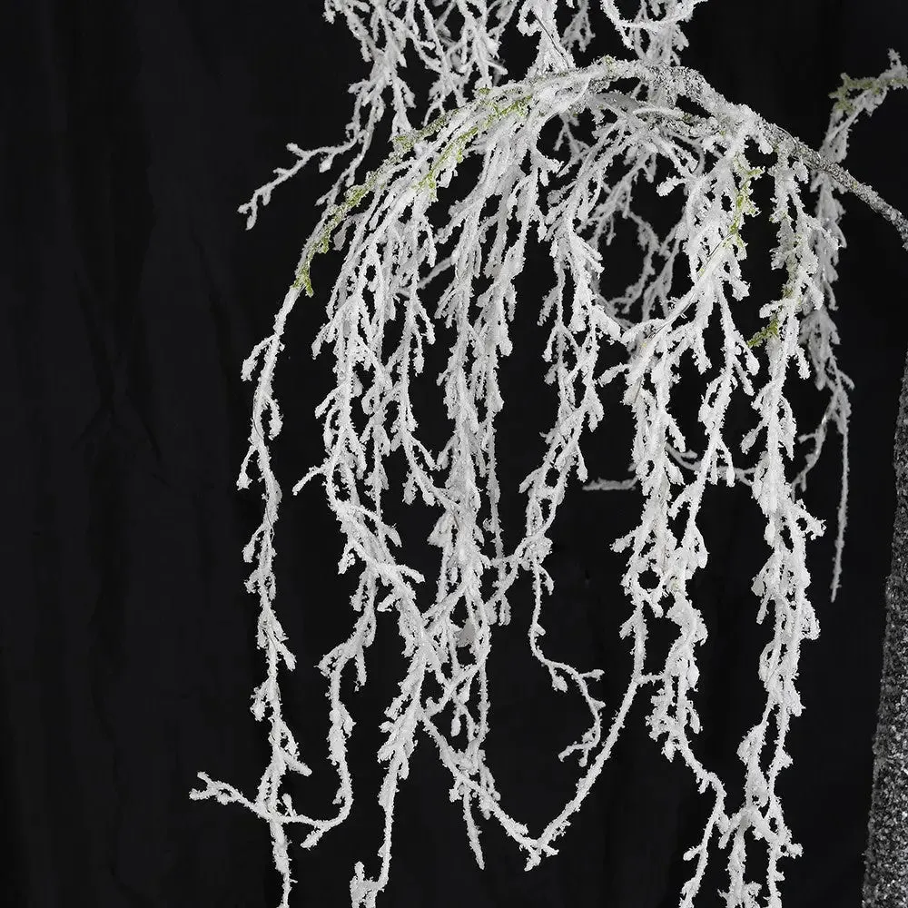 Lit Flock Willow Tree 1.8m Warm White LEDs