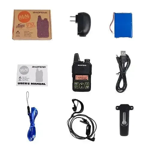 Mini Walkie Talkie UHF Handheld Two-Way Radio Bft1 Ham Radio Portable FM Transceiver Kids 5km CB Radio Intercom, Baofeng BF-T1
