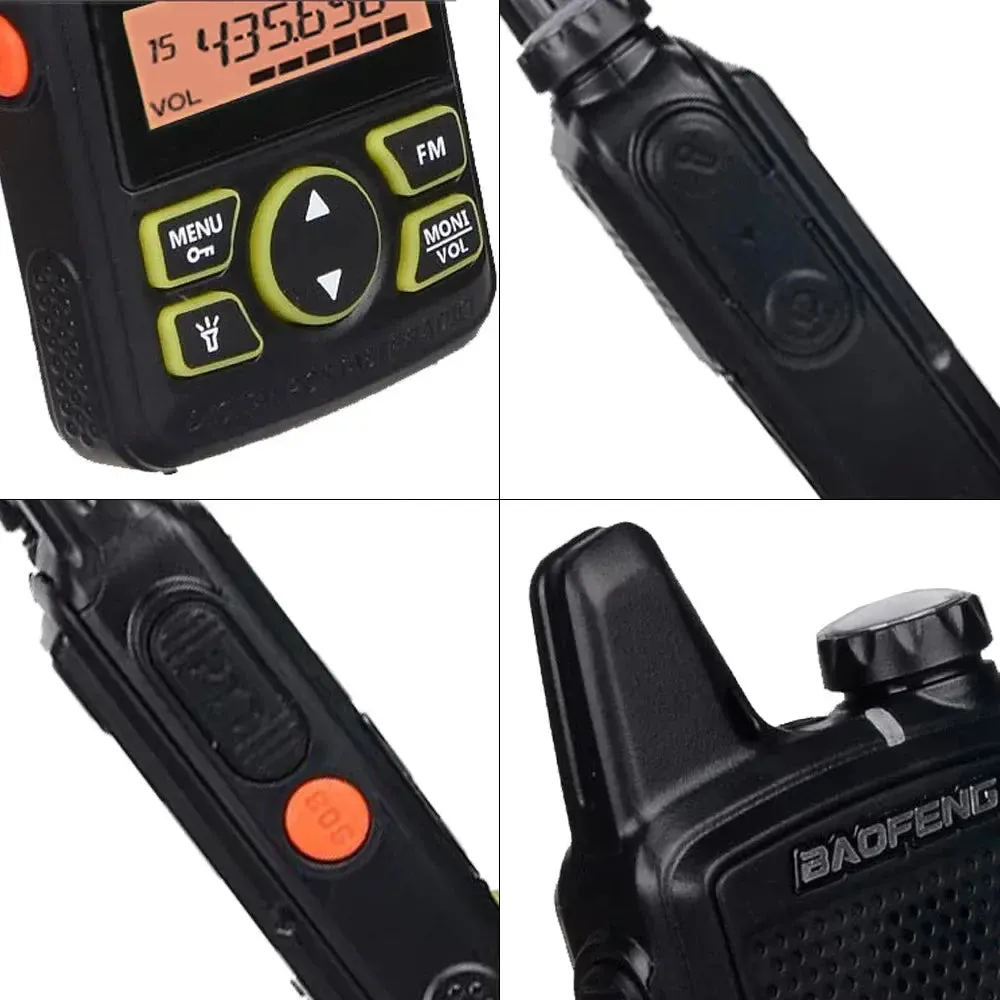 Mini Walkie Talkie UHF Handheld Two-Way Radio Bft1 Ham Radio Portable FM Transceiver Kids 5km CB Radio Intercom, Baofeng BF-T1
