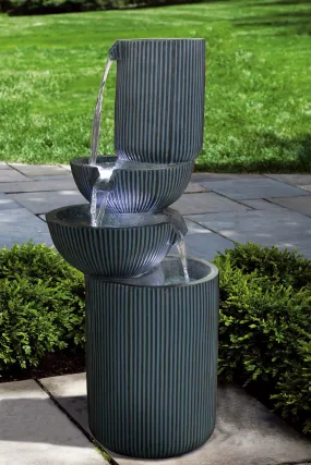 Modern Fountain W/3 Cool White Leds