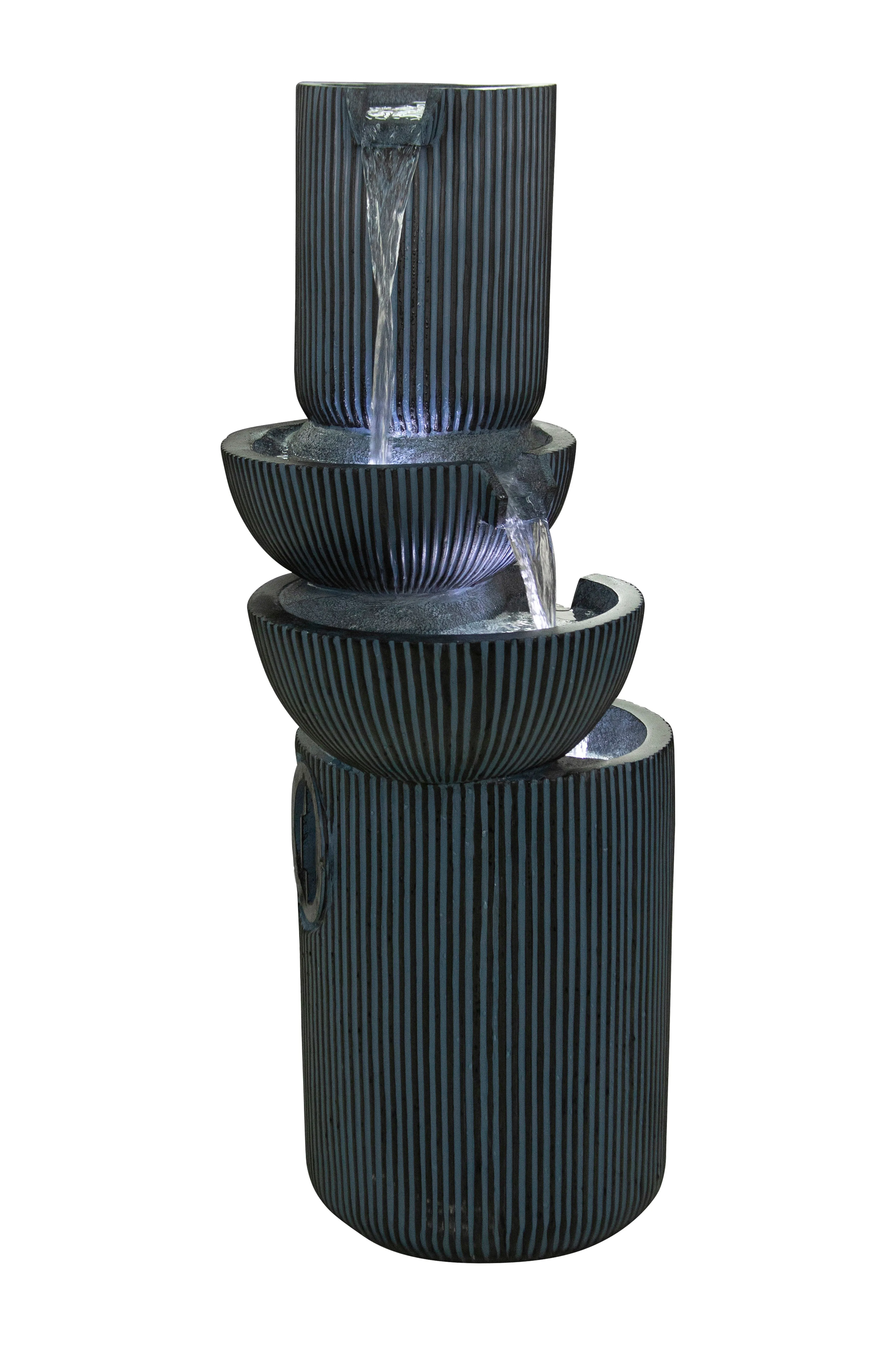 Modern Fountain W/3 Cool White Leds