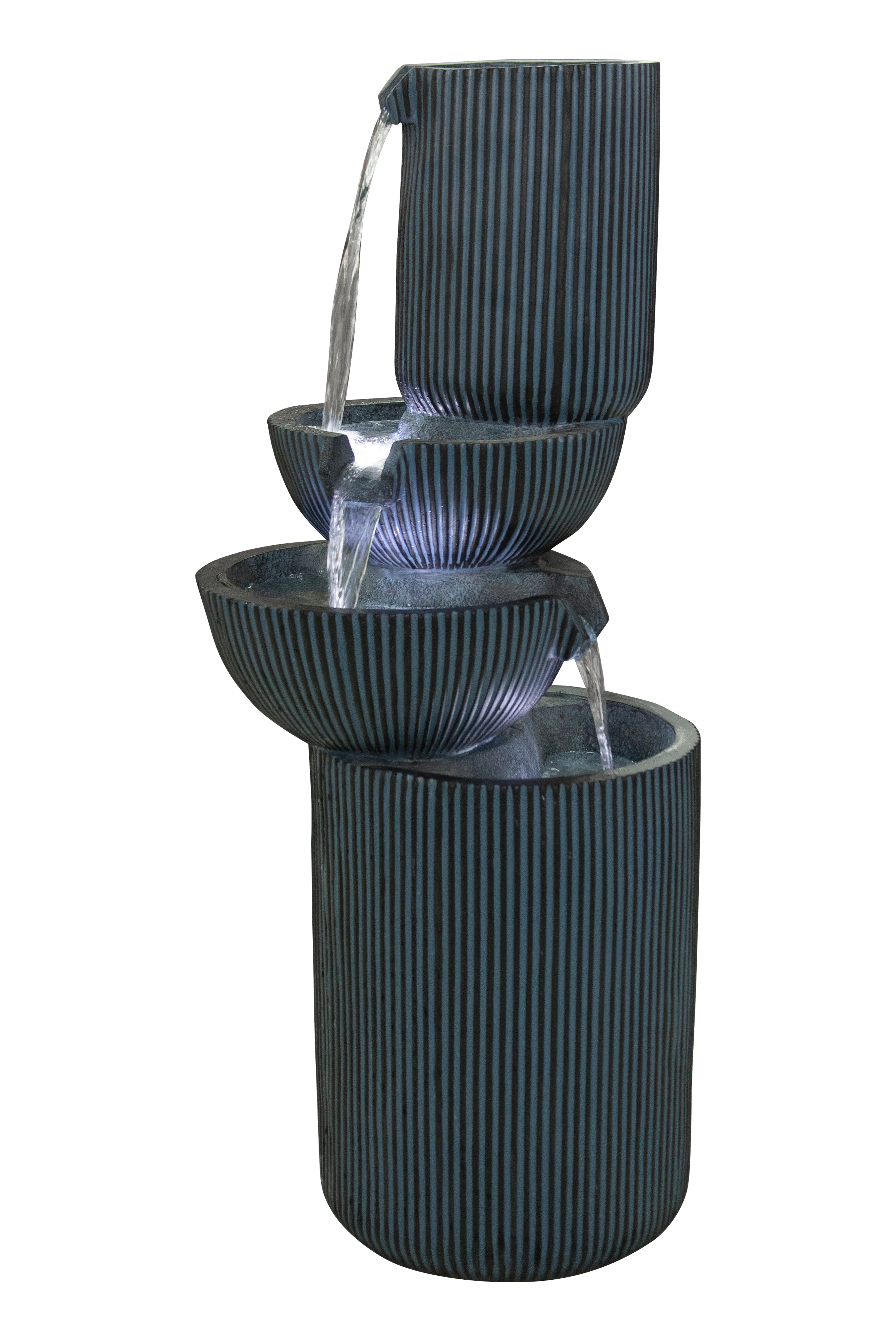 Modern Fountain W/3 Cool White Leds