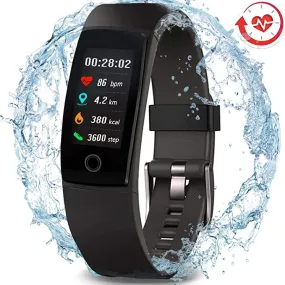 MorePro Waterproof Health Tracker, Fitness Tracker Color Screen Sport Smart Watch,Activity Tracker with Heart Rate Blood Pressure Calories Pedometer Sleep Monitor Call/SMS Remind for Women Men
