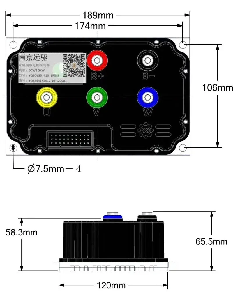 NBpower/FARDRIVER ND72680 ND84680 ND96680 Electric Motorcycle Controller 680A BLDC Programmable For 4000W-6000W Motor
