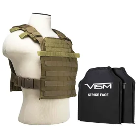 NcStar Fast Plate Carrier With 10"x12" Level IIIA Shooter's Cut 2x Soft Ballistic Panels