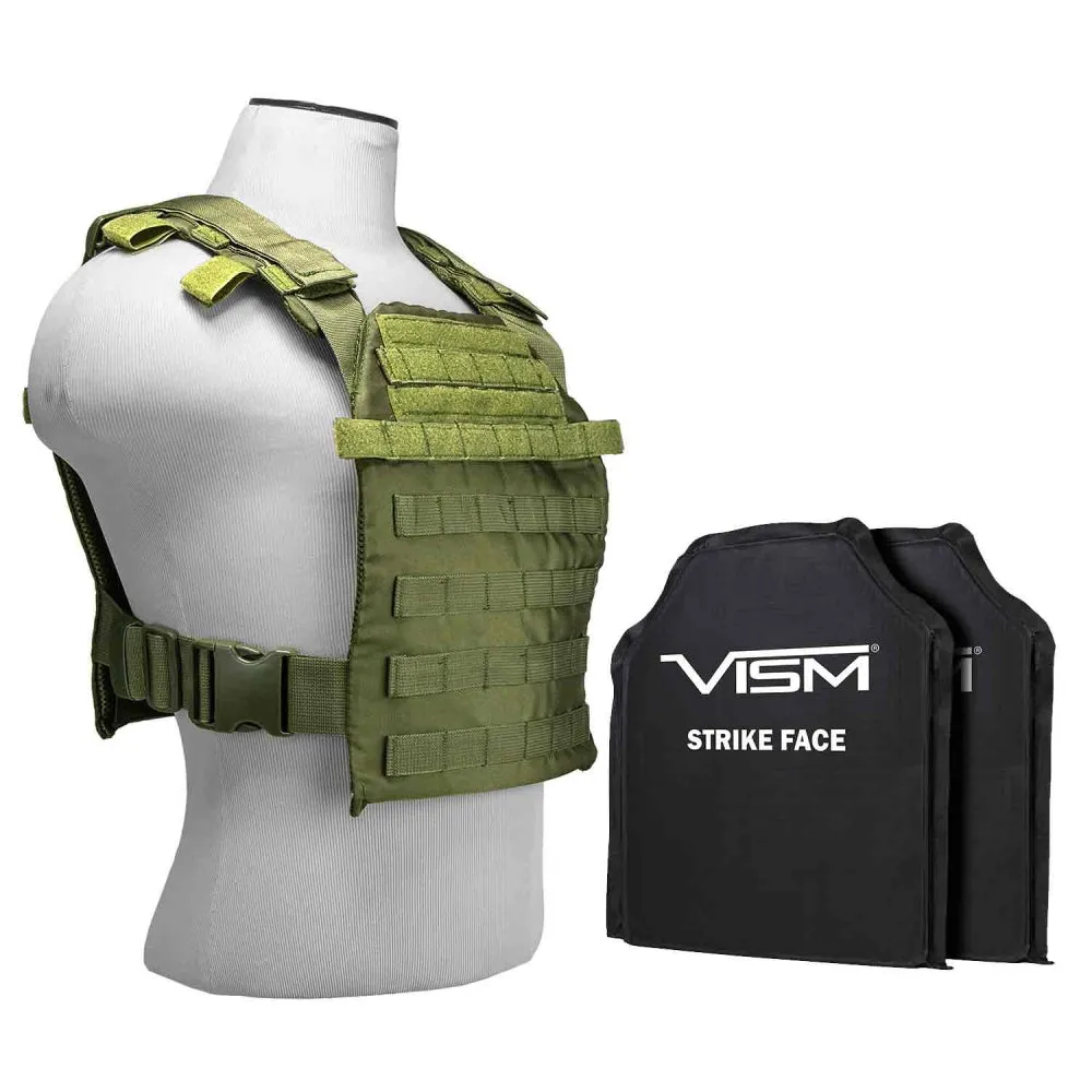 NcStar Fast Plate Carrier With 10"x12" Level IIIA Shooter's Cut 2x Soft Ballistic Panels