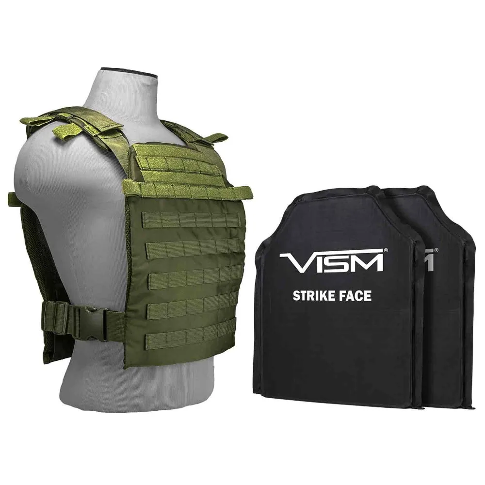 NcStar Fast Plate Carrier With 11"X14" Level IIIA Shooter's Cut 2x Soft Ballistic Panels